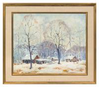 Ernest Lawson, (American/Canadian, 1873-1939), Winter Landscape