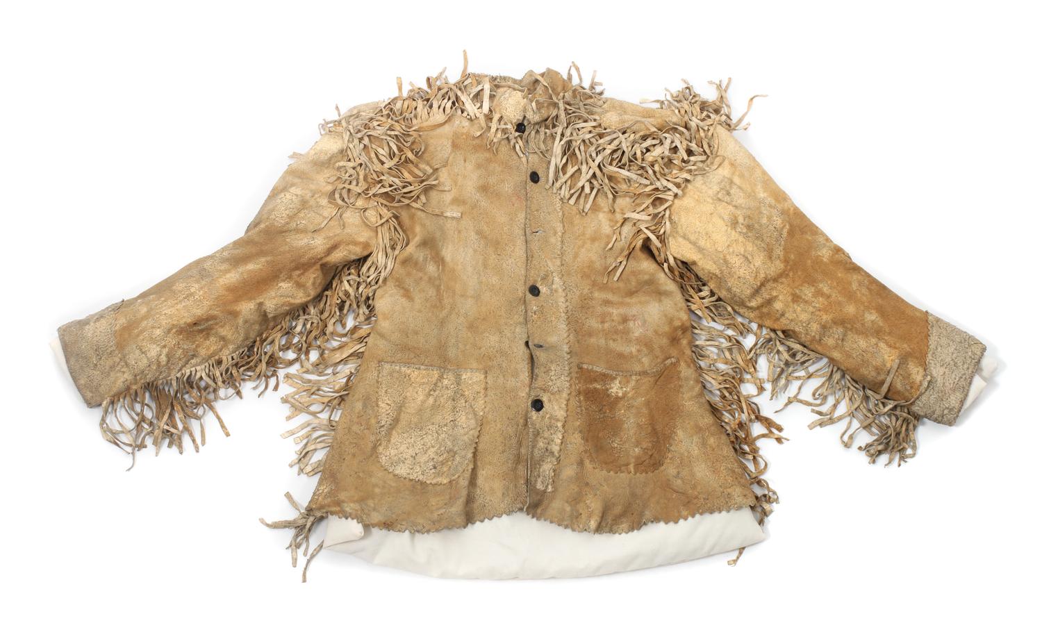 A Northern Plains Leather Scout Coat Length 26 inches.