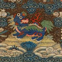 Four Chinese Kesi Silk Military Official's Rank Badges, Buzi , 19th Century 清中晚期 緙絲武官補子四幅