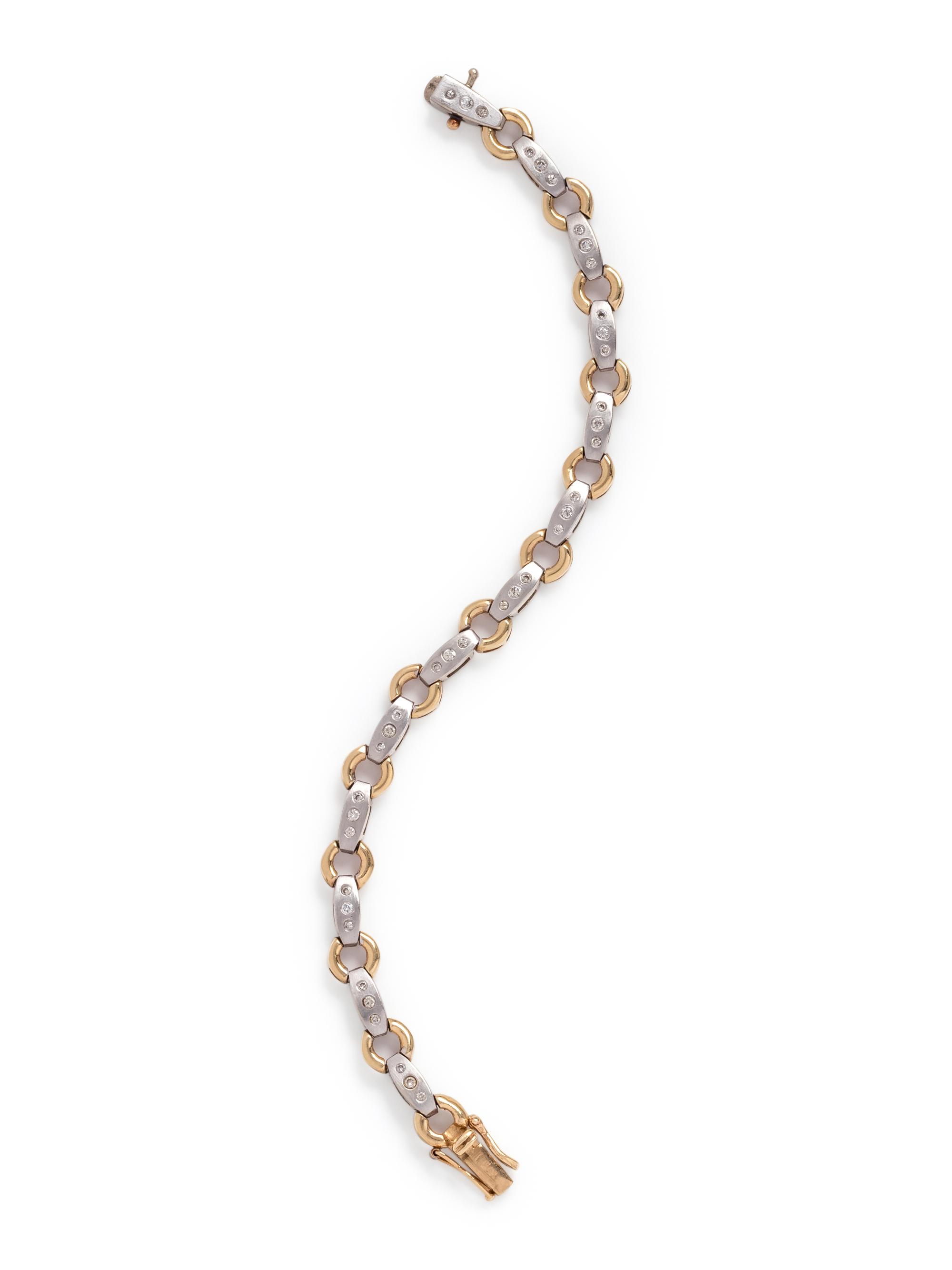 BICOLOR GOLD AND DIAMOND BRACELET