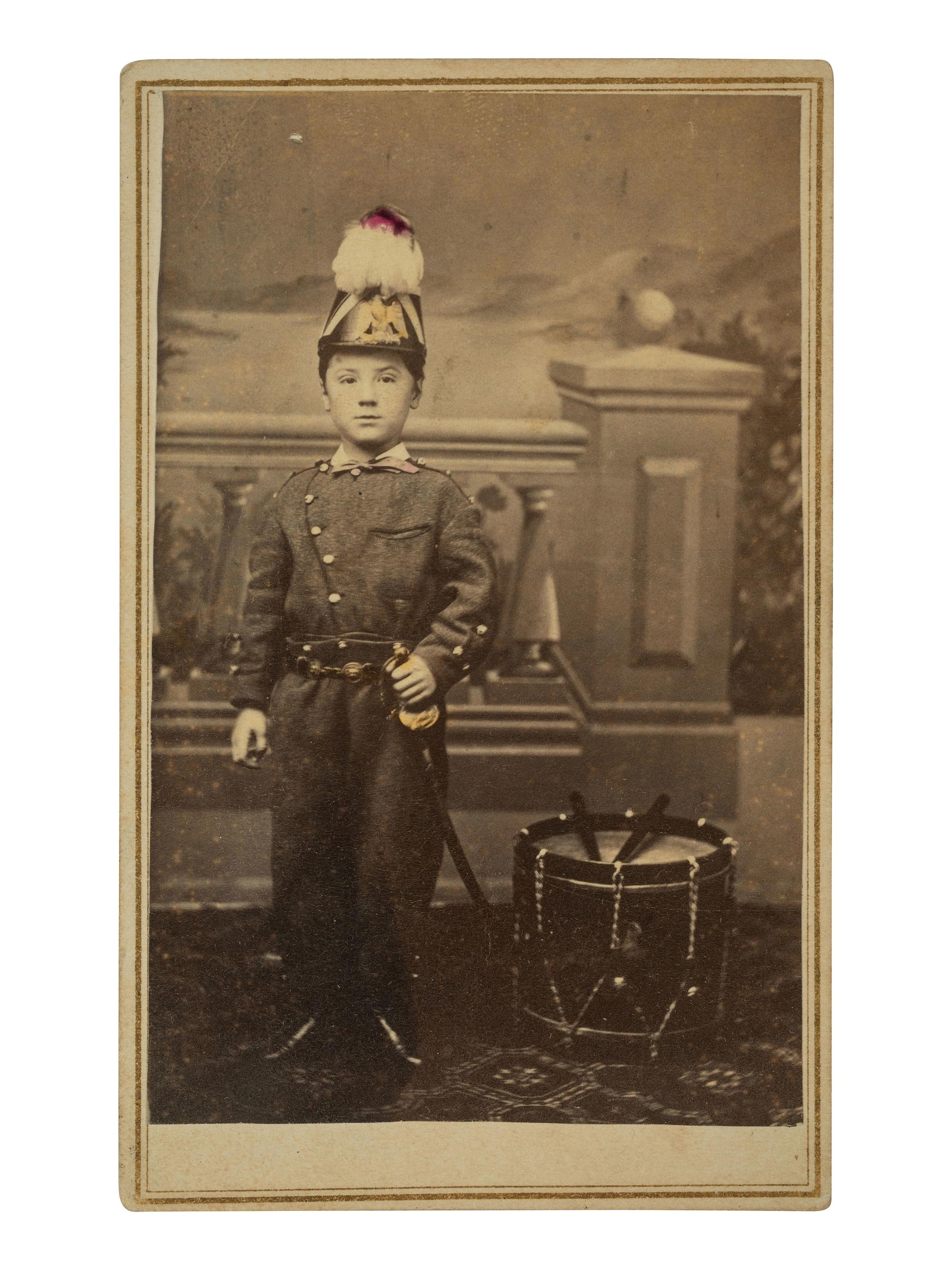 [EARLY PHOTOGRAPHY]. 50+ CDVs & cabinet cards of children, incl uniformed lads & precious portraits.