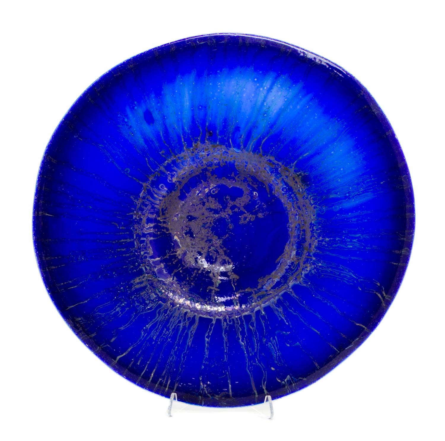 An American Studio Glass Center Bowl, Kent Ipsen (b. 1933) Diameter 17 1/2 inches.