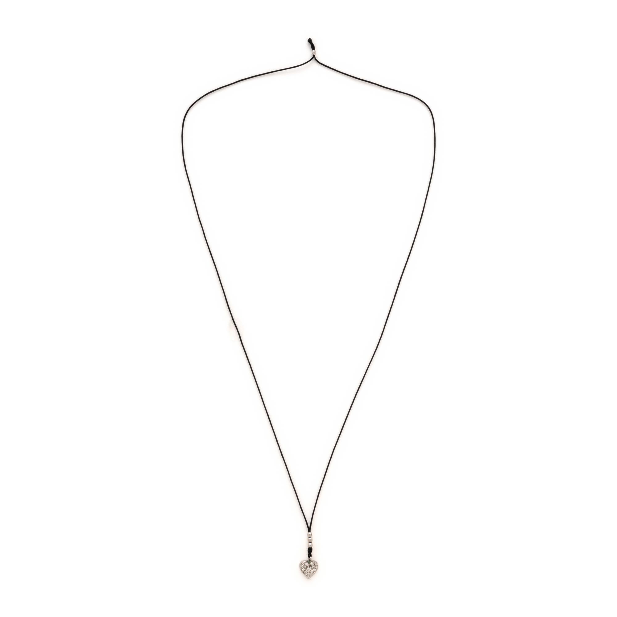 Diamond and White Gold Heart Necklace