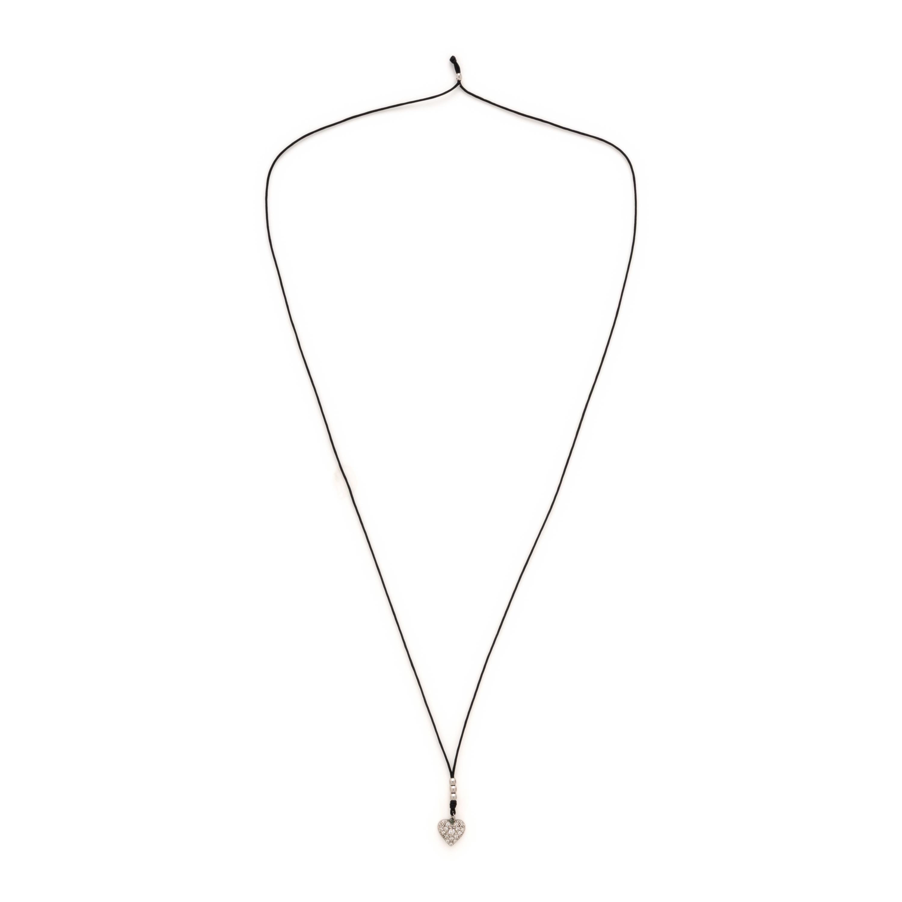 Diamond and White Gold Heart Necklace