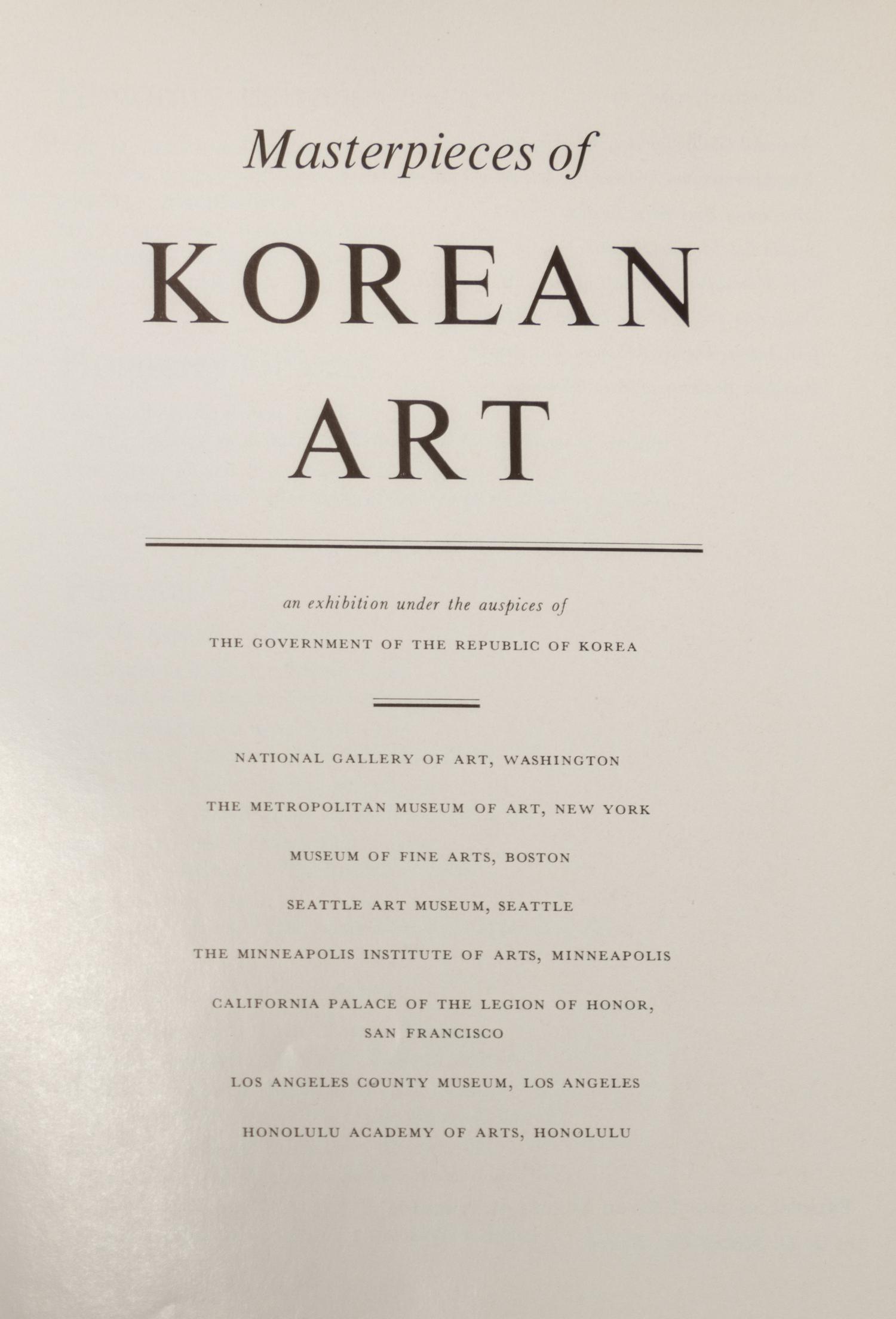 [KOREAN ART] A group of works about Korean Art, comprising: