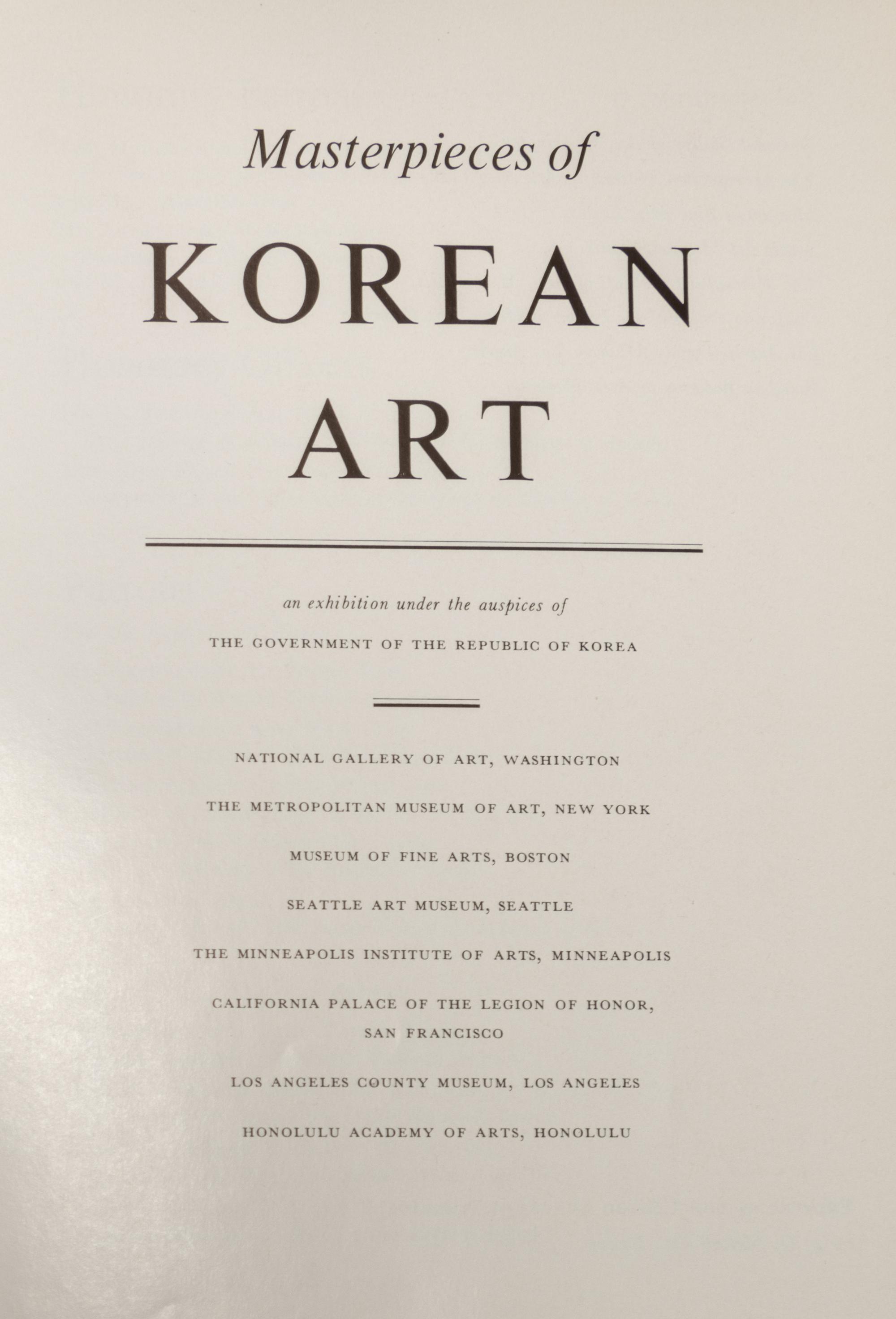 [KOREAN ART] A group of works about Korean Art, comprising: