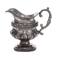 An American Coin Silver Creamer, Nicholas Bogert, New York and Orange County, NY, Circa 1800-1825, of handled baluster form decorated w