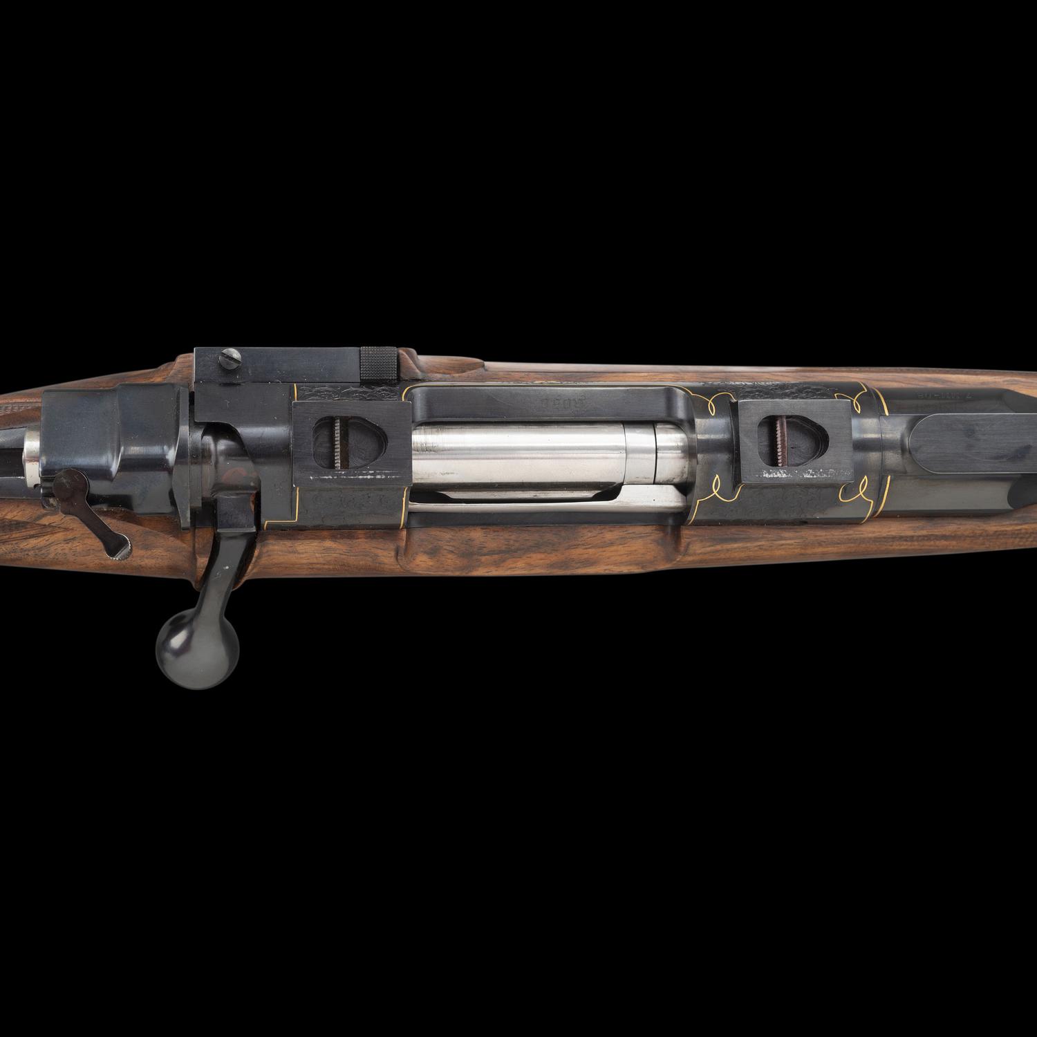 *Full Custom Stephen Heilmann Double Square Bridge Mauser 98 Rifle Engraved by R. Evans with D. Hensley Stock