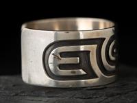 Silver Overlay Cuff Bracelet