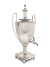 A George III Style Silverplate Tea Urn — 20TH CENTURY