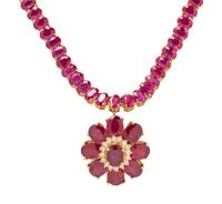 COMPOSITE GEM AND DIAMOND NECKLACE