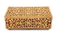 A Continental Gilt Metal Jewelry Box