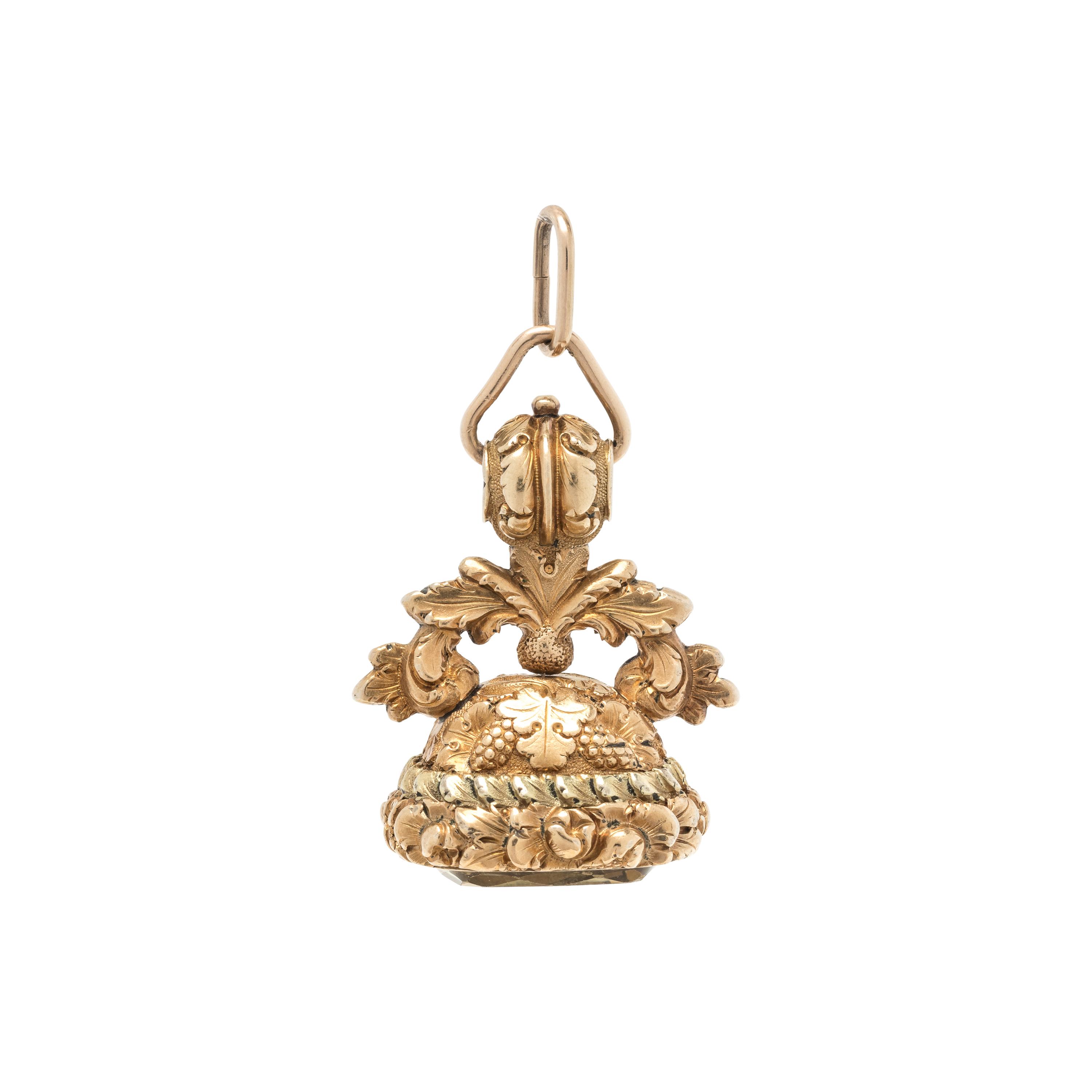 CITRINE FOB PENDANT
