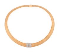 ROBERTO COIN, BICOLOR GOLD AND DIAMOND 'PRIMAVERA' NECKLACE