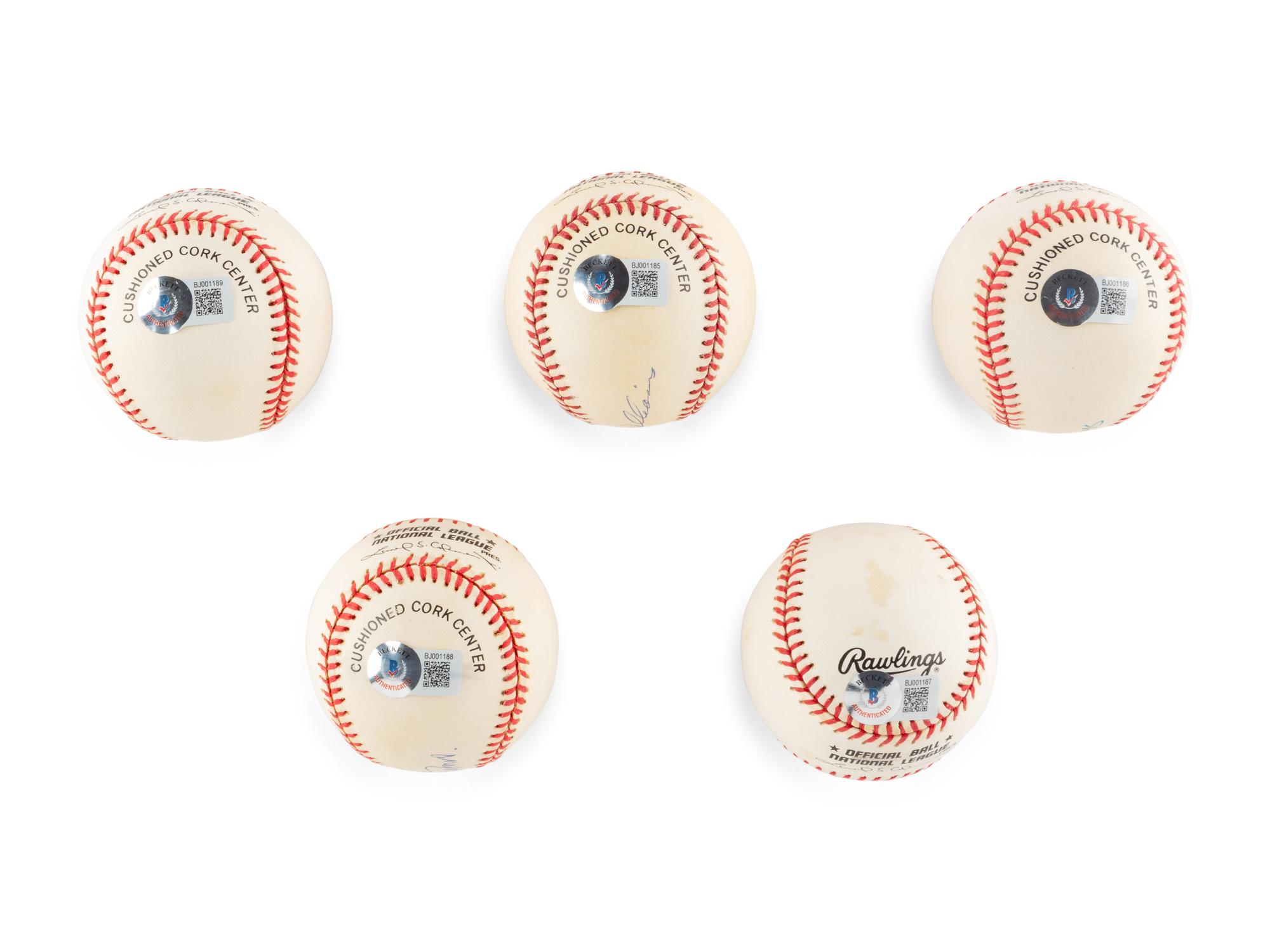 A Group of Chicago Cubs Hall of Fame Signed Autograph Baseballs (Beckett Authentication Services)