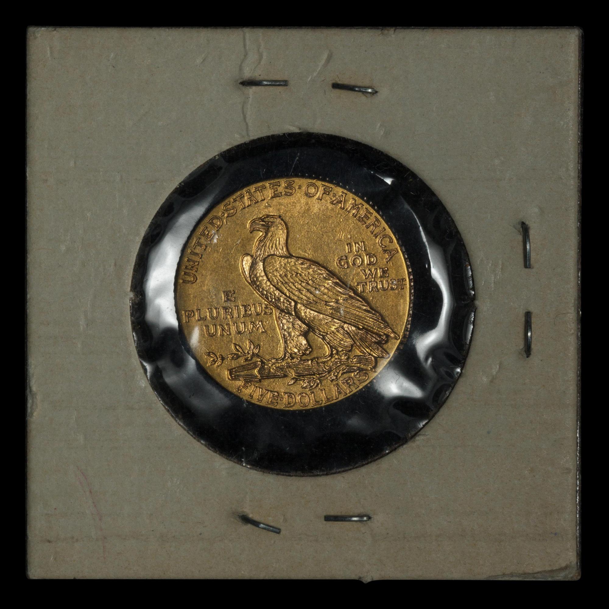 A 1915 Indian Head $5 Gold Coin