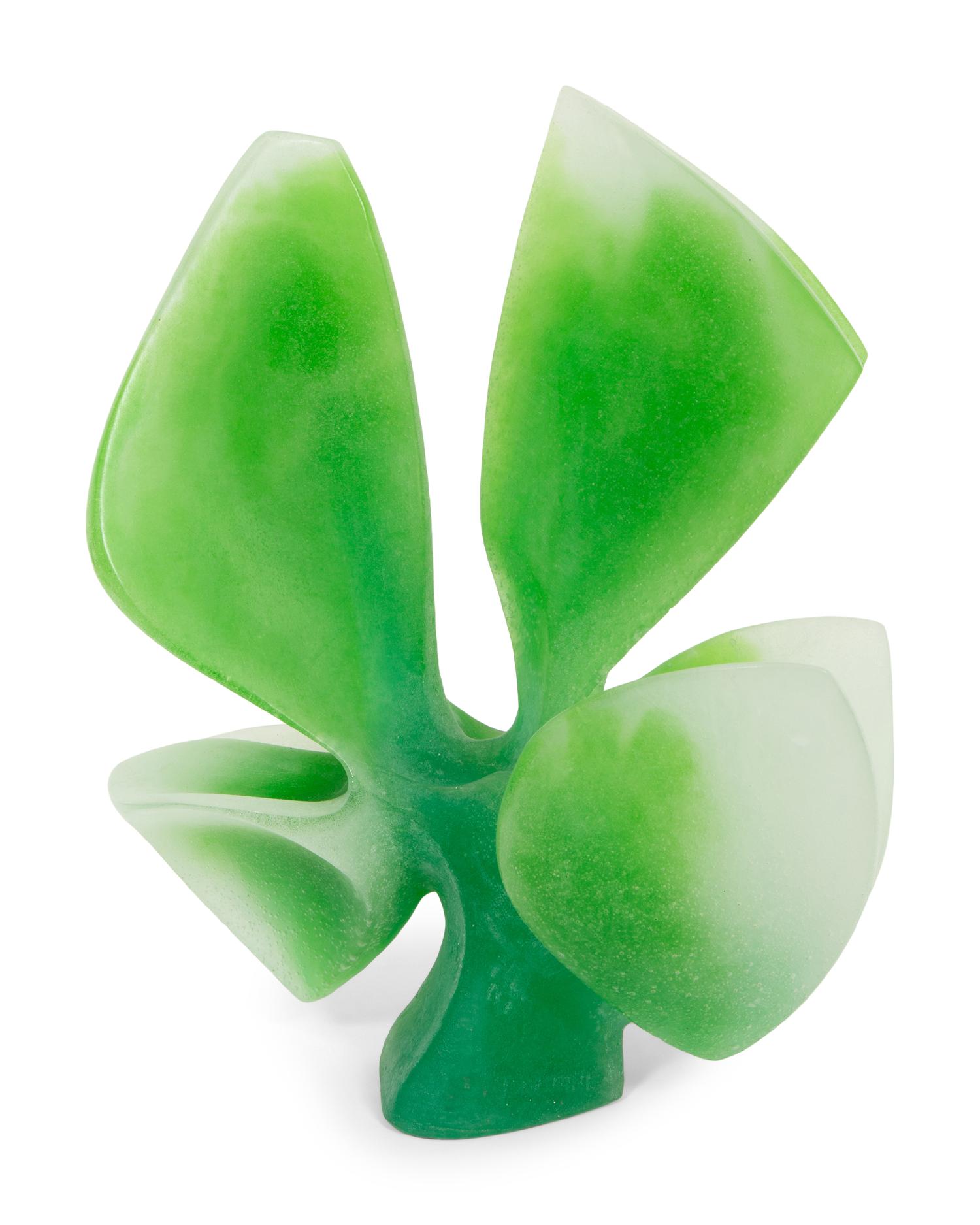 A Daum Pâte de Verre La Fleur Sculpture