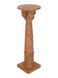 A Pair of Classical Style Terracotta Pedestals