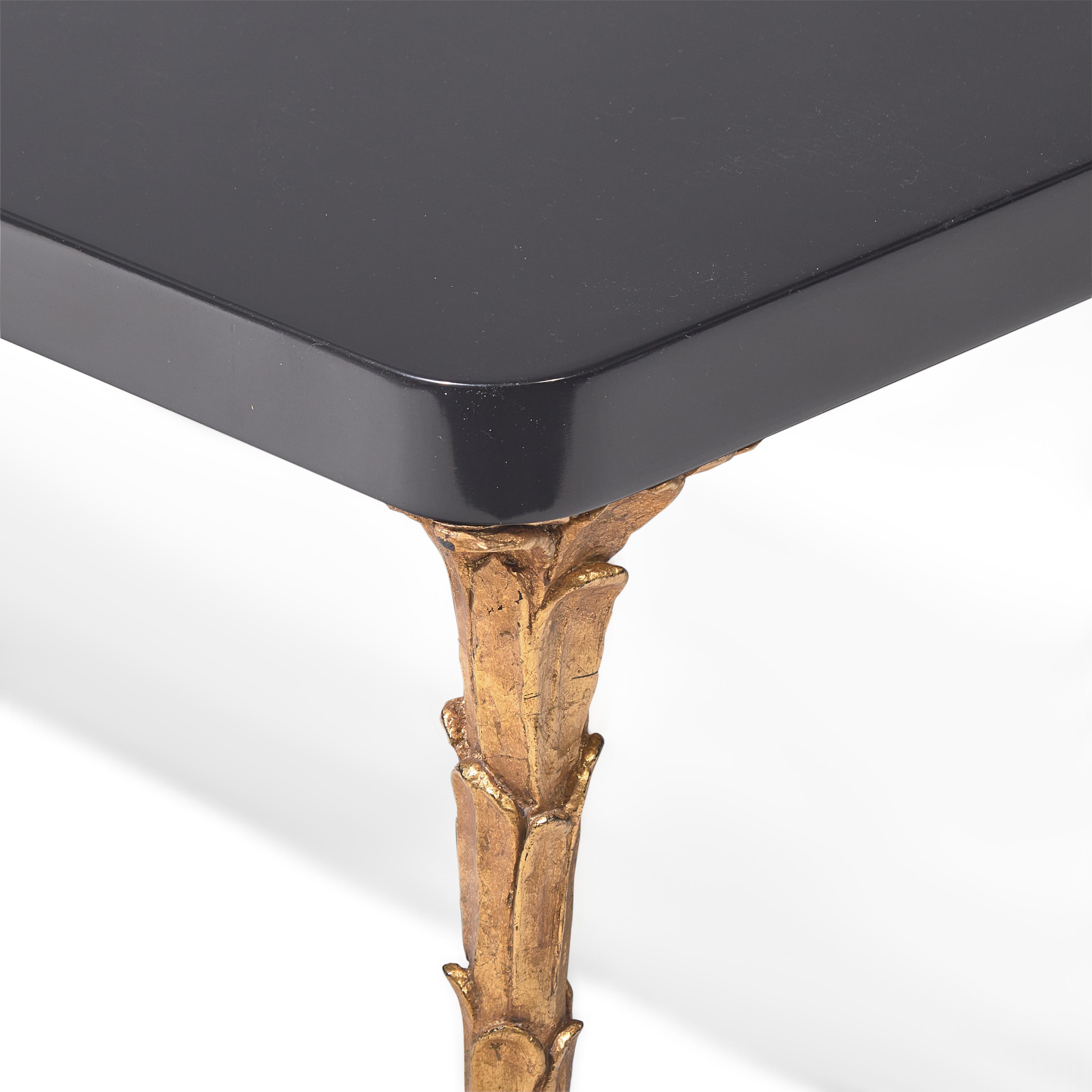 A Black Lacquer and Gilt Bronze Coffee Table