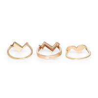 COLLECTION OF THREE YELLOW GOLD STACKING RINGS
