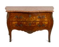 A Louis XV Style Gilt Bronze Mounted Marquetry Commode — LATE 19TH CENTURY
