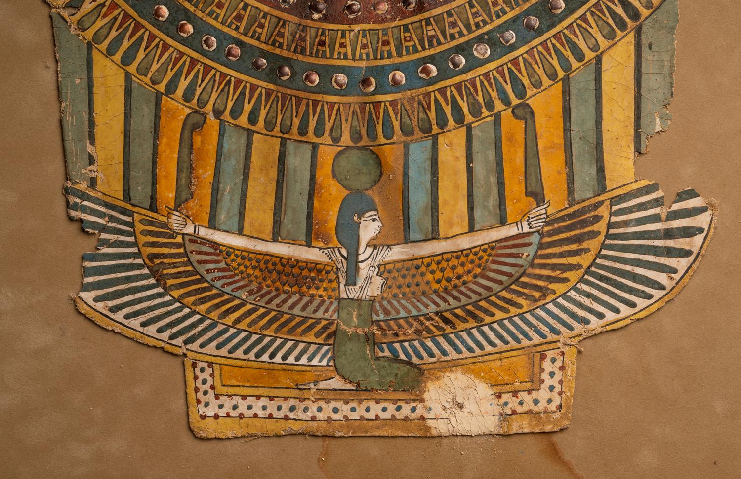 An Egyptian Painted Cartonnage Fragment