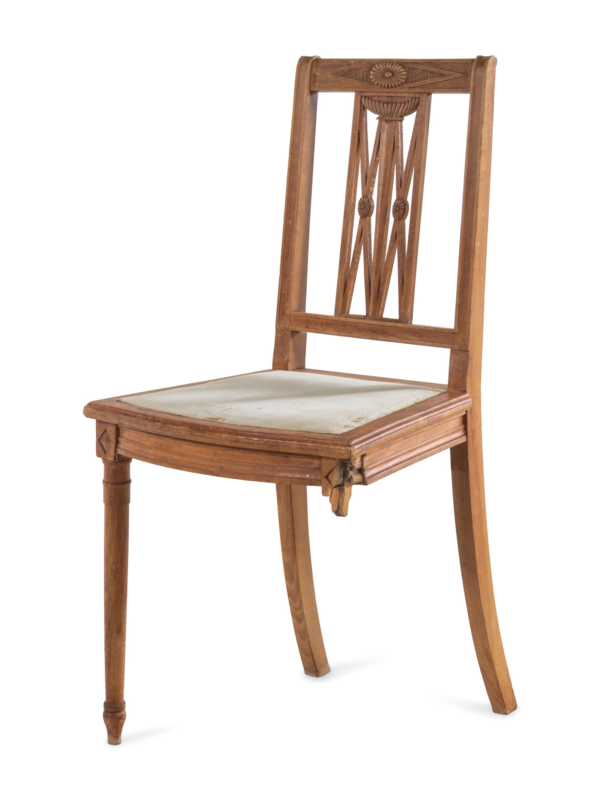 A Set of Four Italian Side Chairs