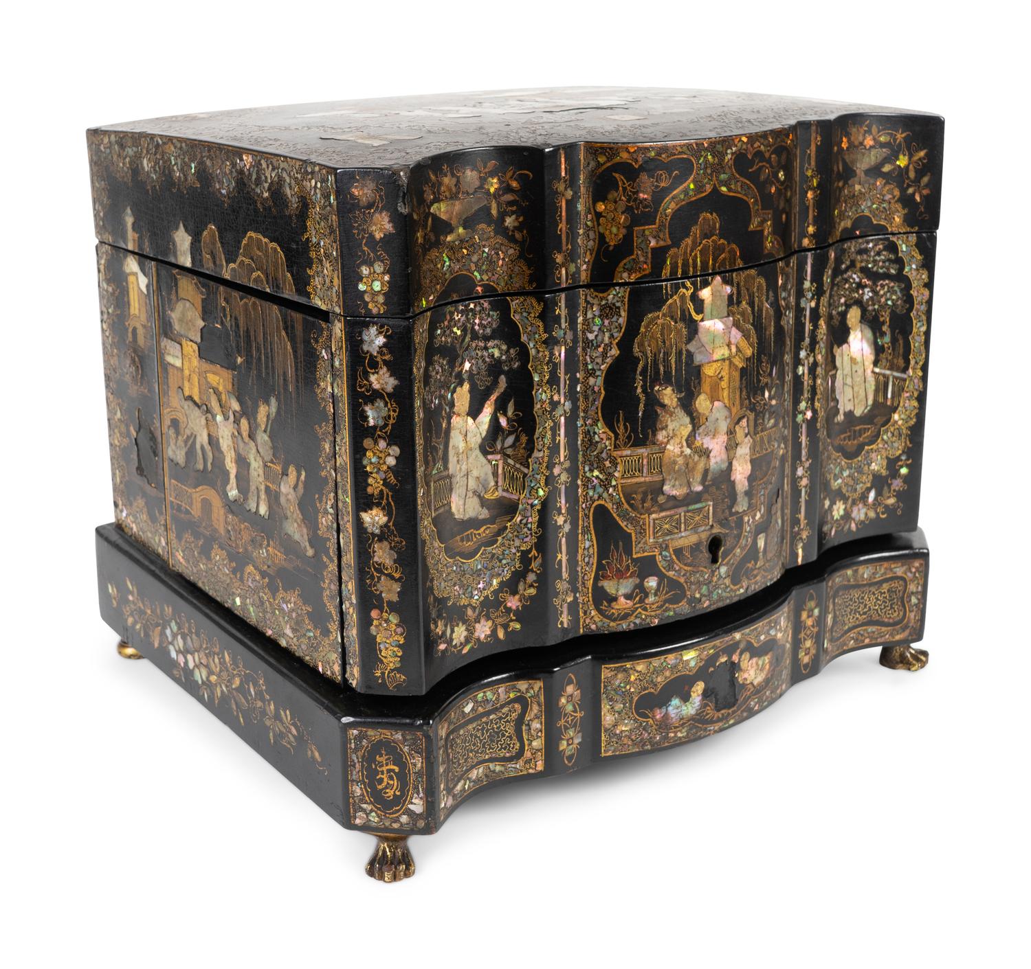 A Napoleon III Mother-of-Pearl Inlaid Cave a Liqueur — LATE 19TH CENTURY