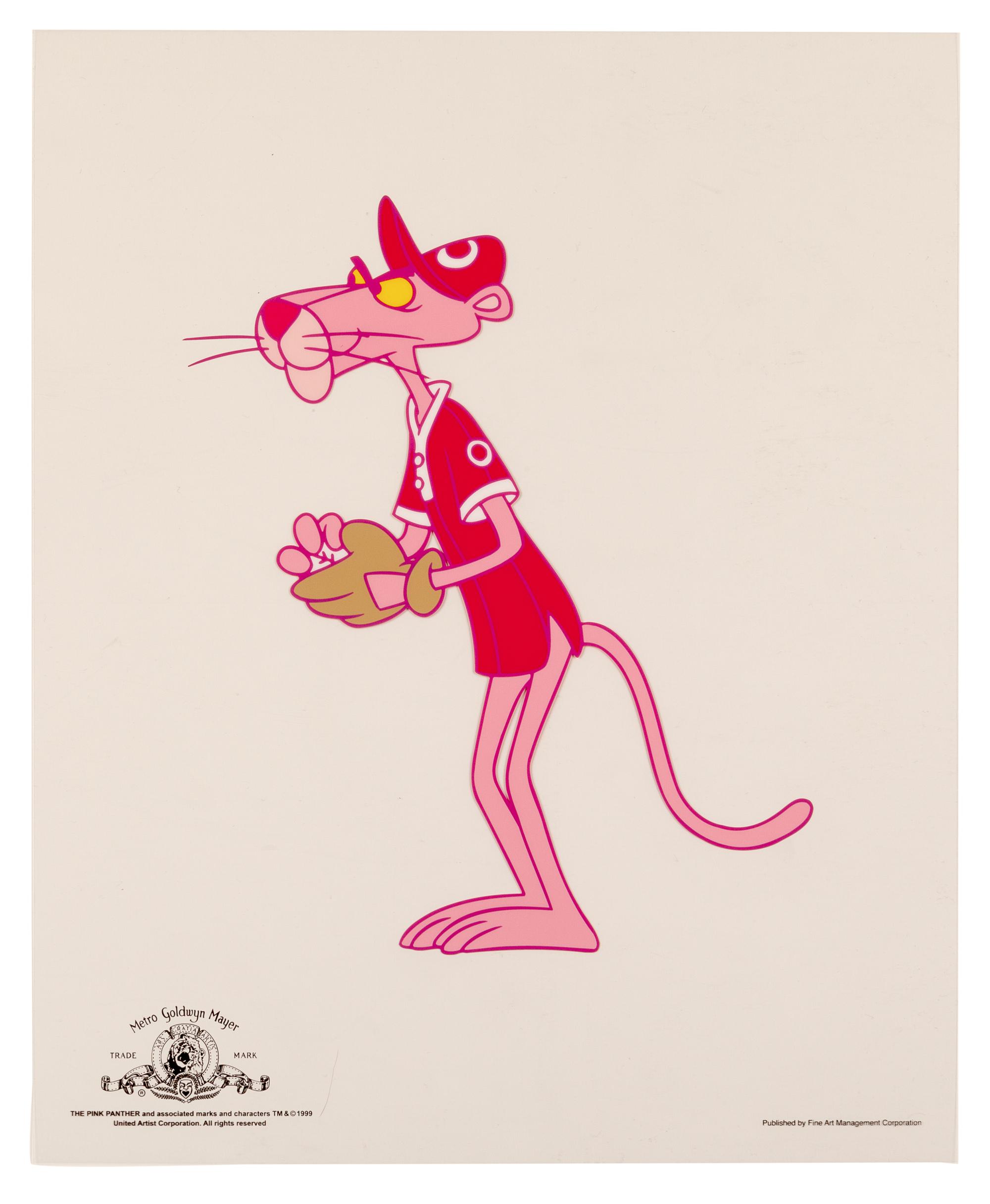 Pink Panther. Pink Panther playing baseball, 1999.