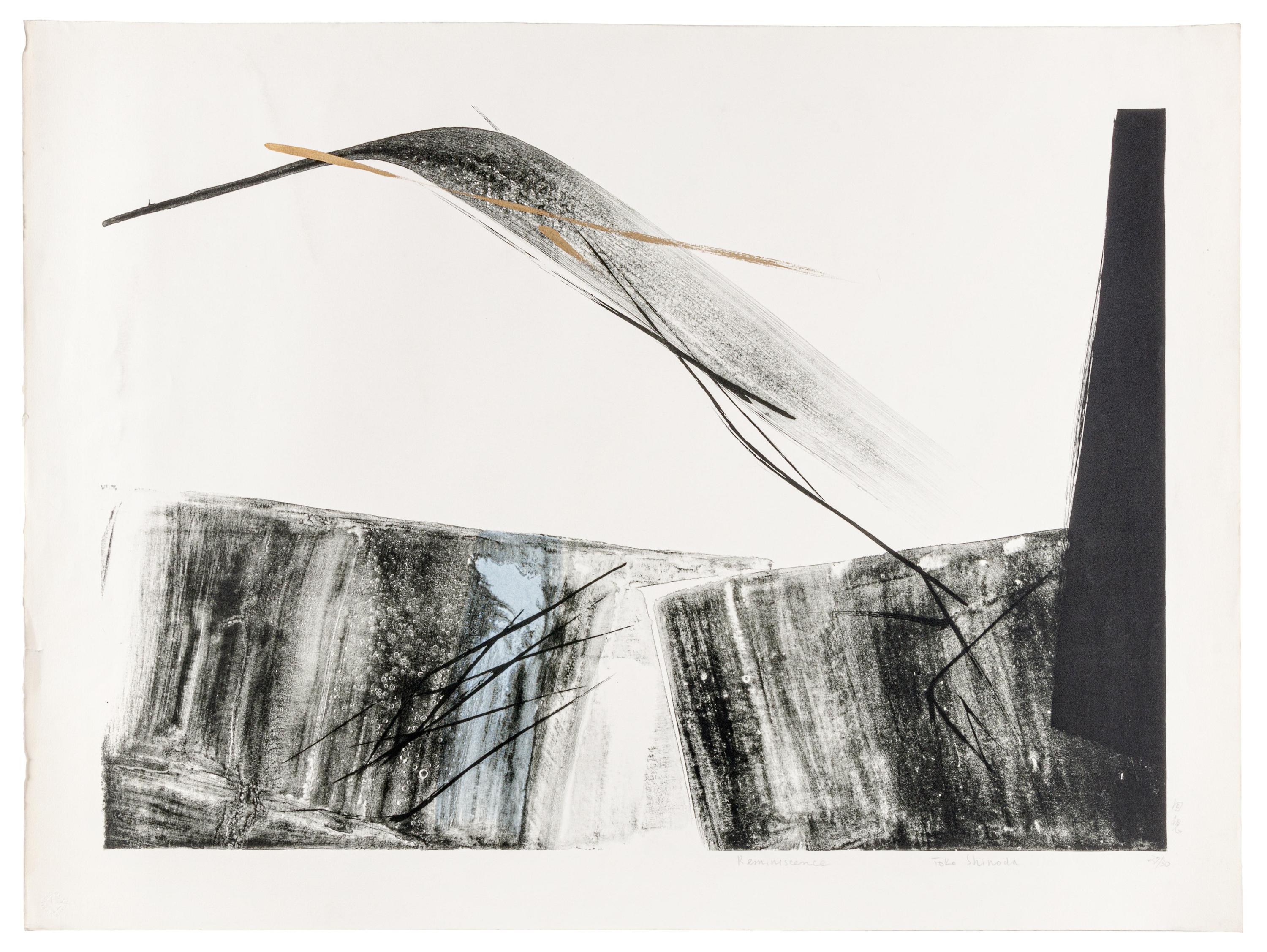 A group of three prints ( Blessing E, Reminiscence, and Ascent A )