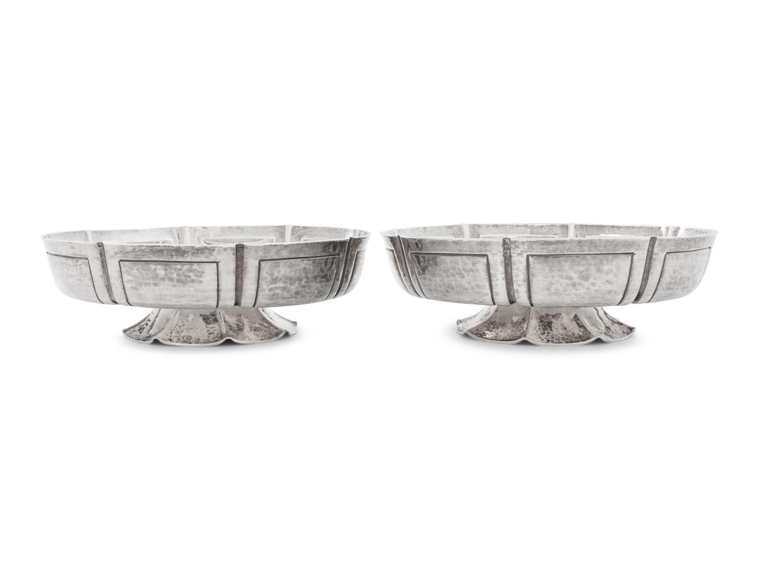 A Pair of English Silver Sweet Meat Dishes
