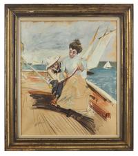 La nurse et Jean sur le yacht L'Etoile