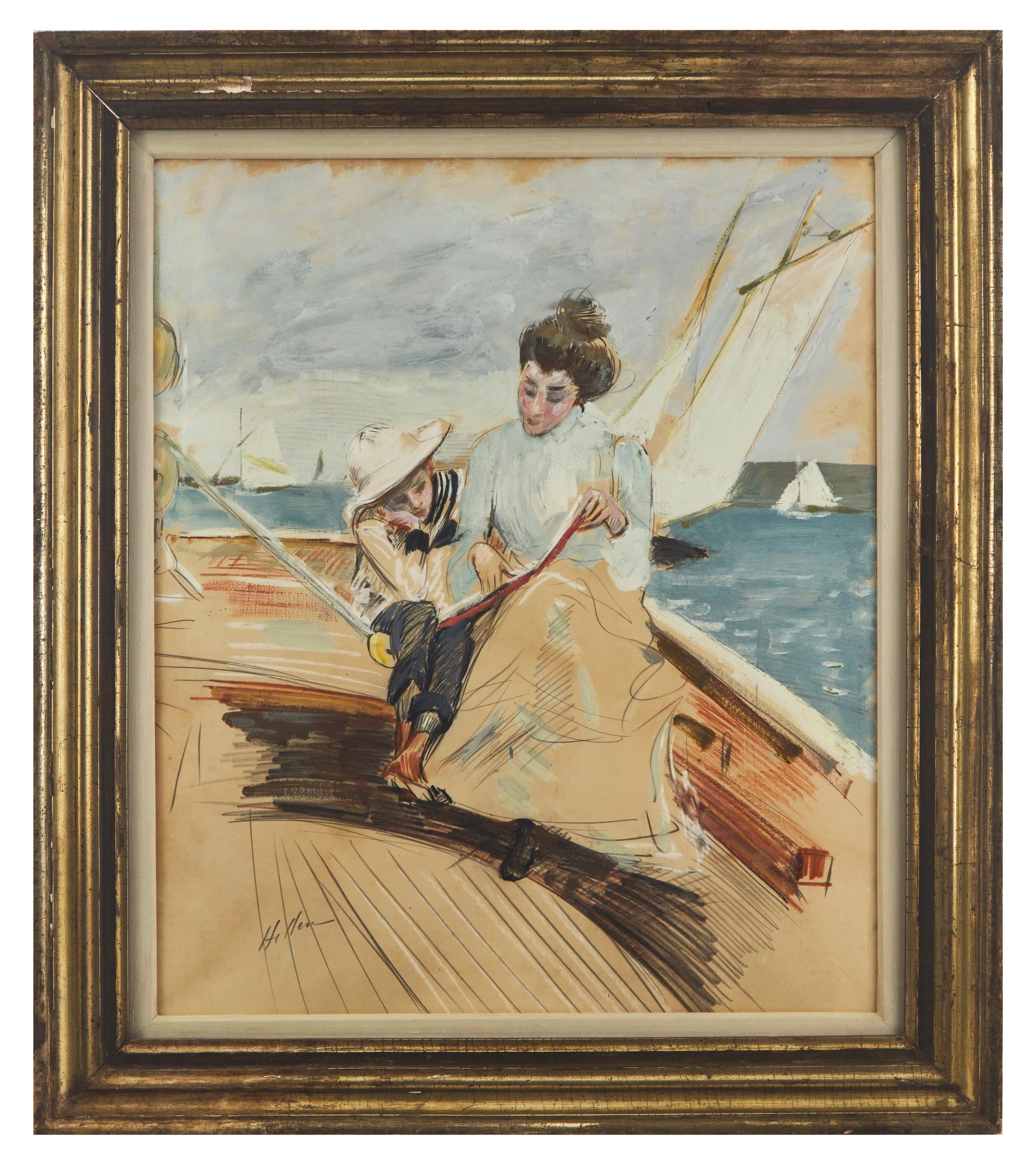 La nurse et Jean sur le yacht L'Etoile