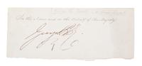 (BRITISH ROYALTY) 11 clipped signatures and signed photographs: Victoria, George III, IV, William IV, Charlotte and Duke of Wellington.