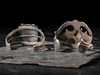 Navajo Silver and Turquoise Cuff Bracelets
