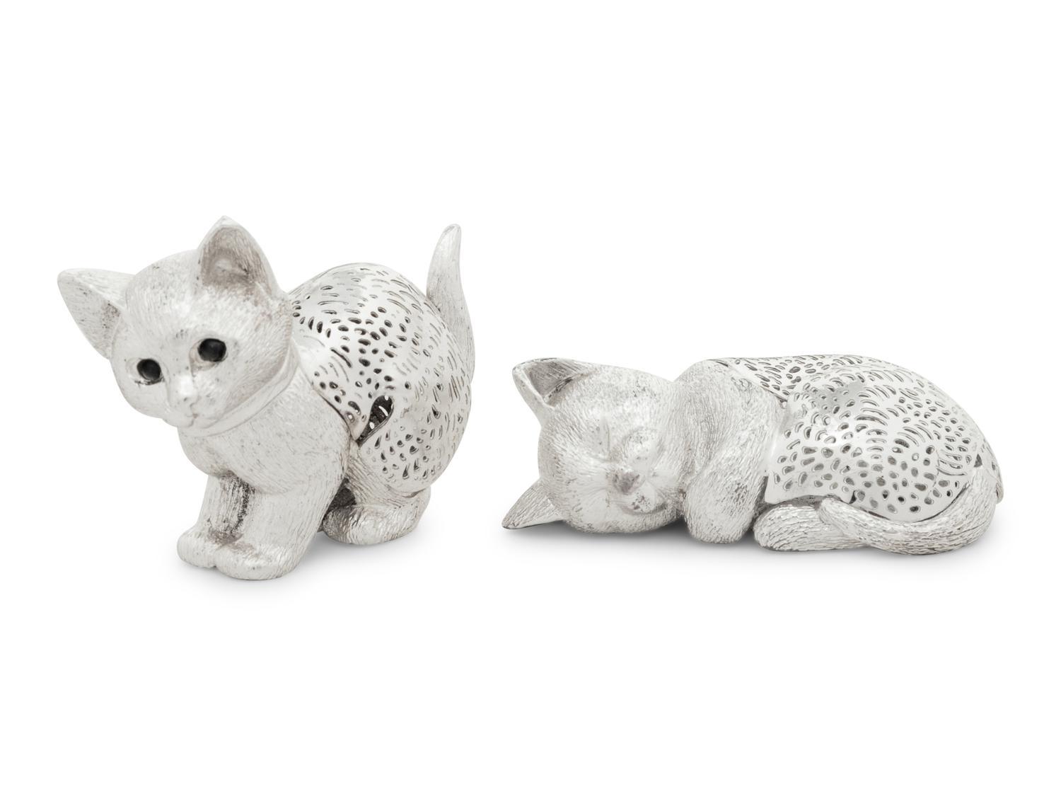 Two French Silver-Plate Zoomorphic Figures