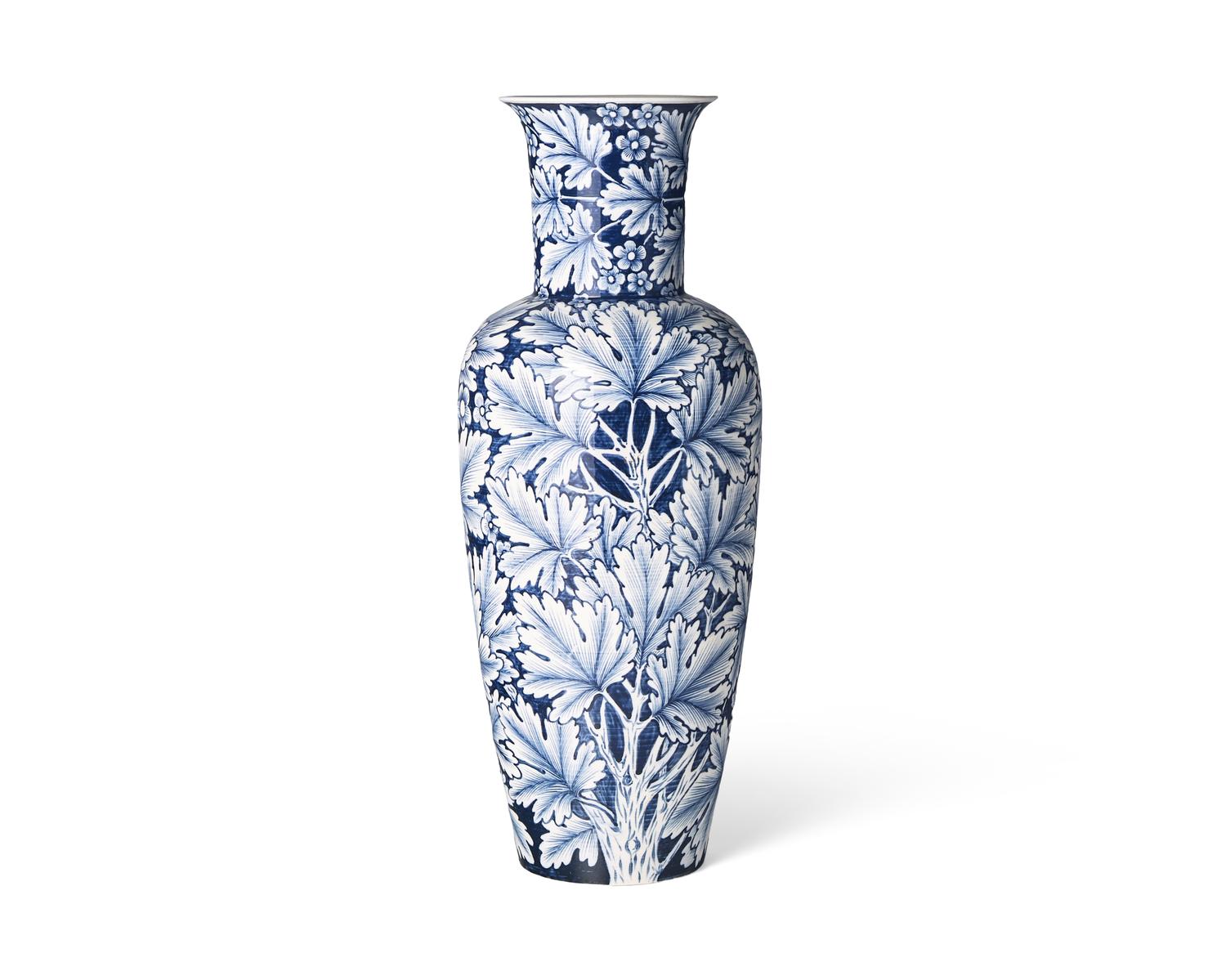 A Wedgwood Blue and White Creamware Vase