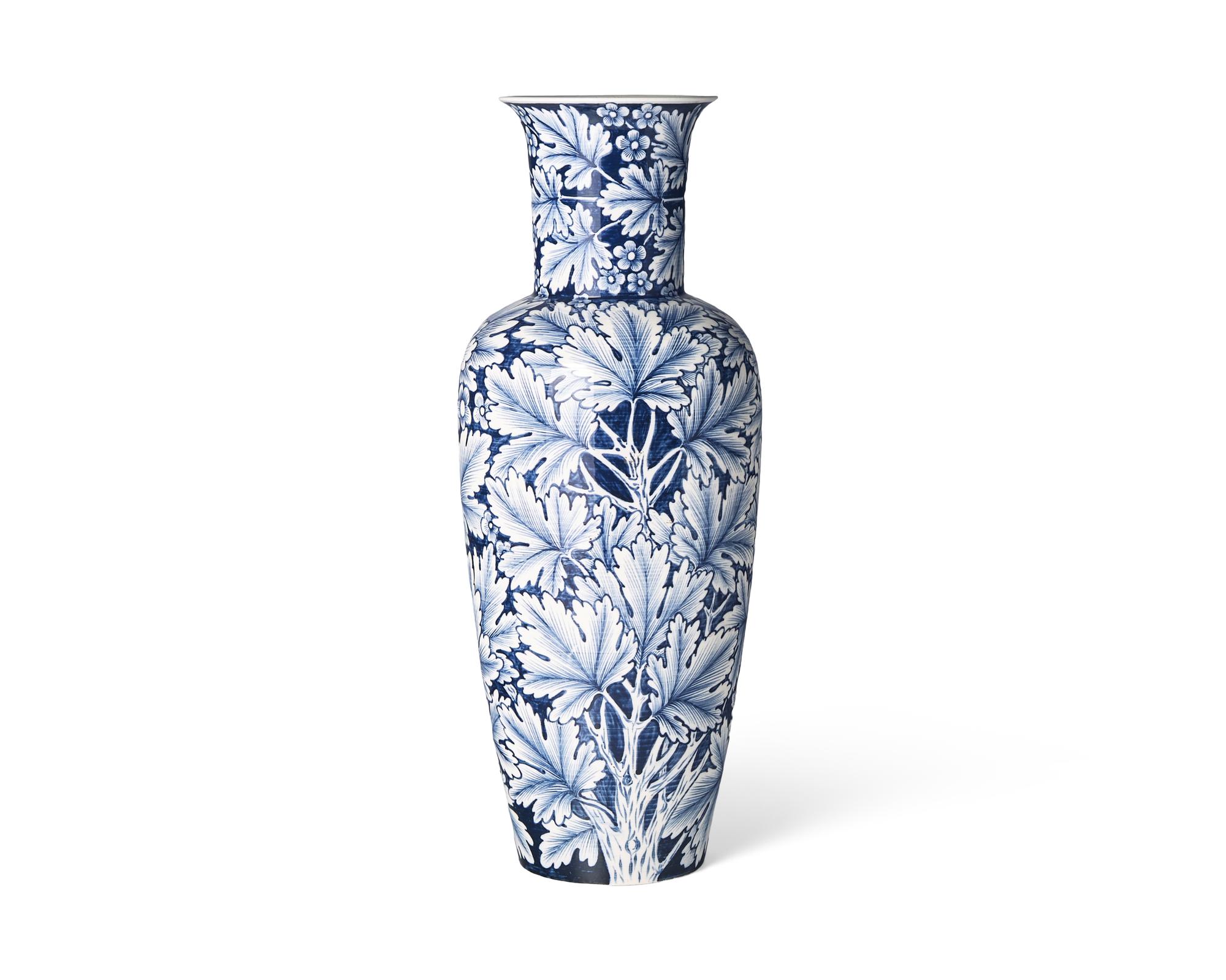 A Wedgwood Blue and White Creamware Vase
