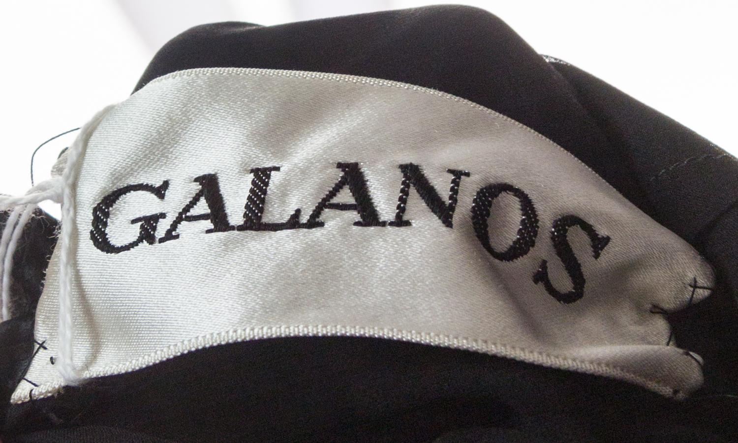A Galanos Black Silk Evening Gown,