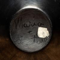 Blackware Pottery Vase, with Gunmetal Finish