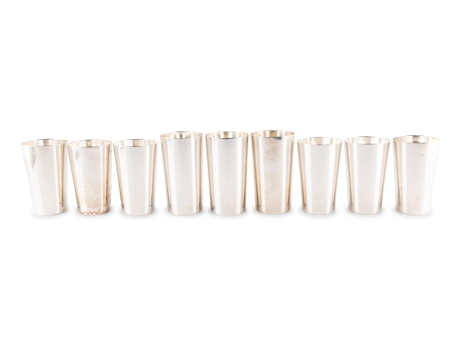 Nine American Silver Kentucky Horse Show Trophy Cups