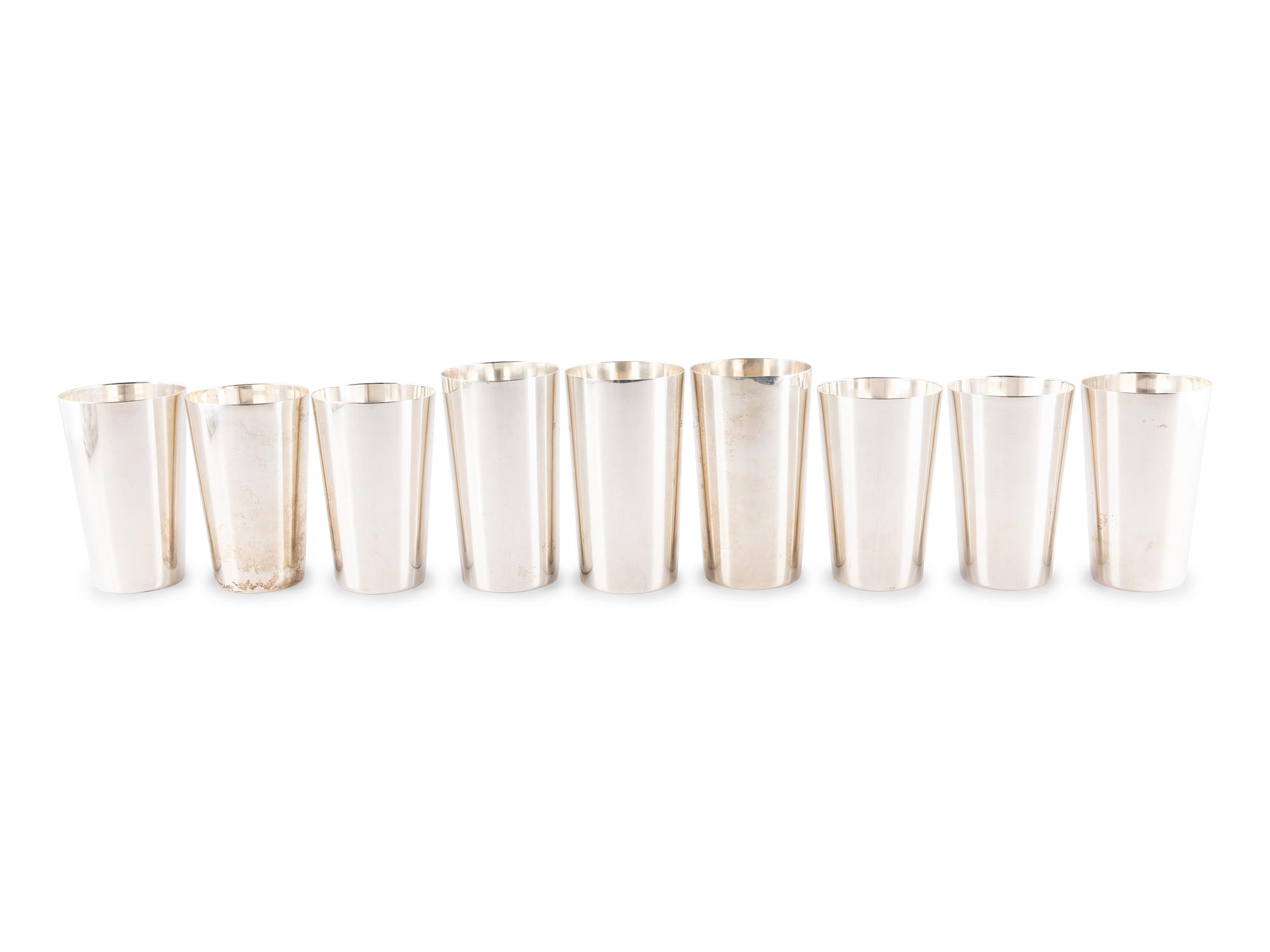 Nine American Silver Kentucky Horse Show Trophy Cups