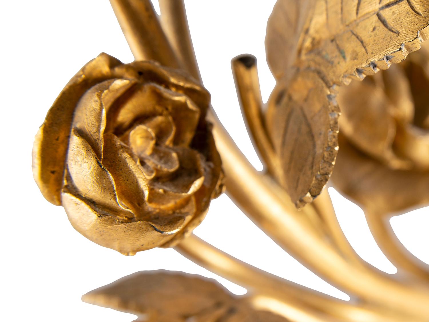 A Pair of French Gilt Bronze and Marble Candelabra
