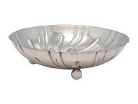 An American Silver Repoussé Footed Bowl