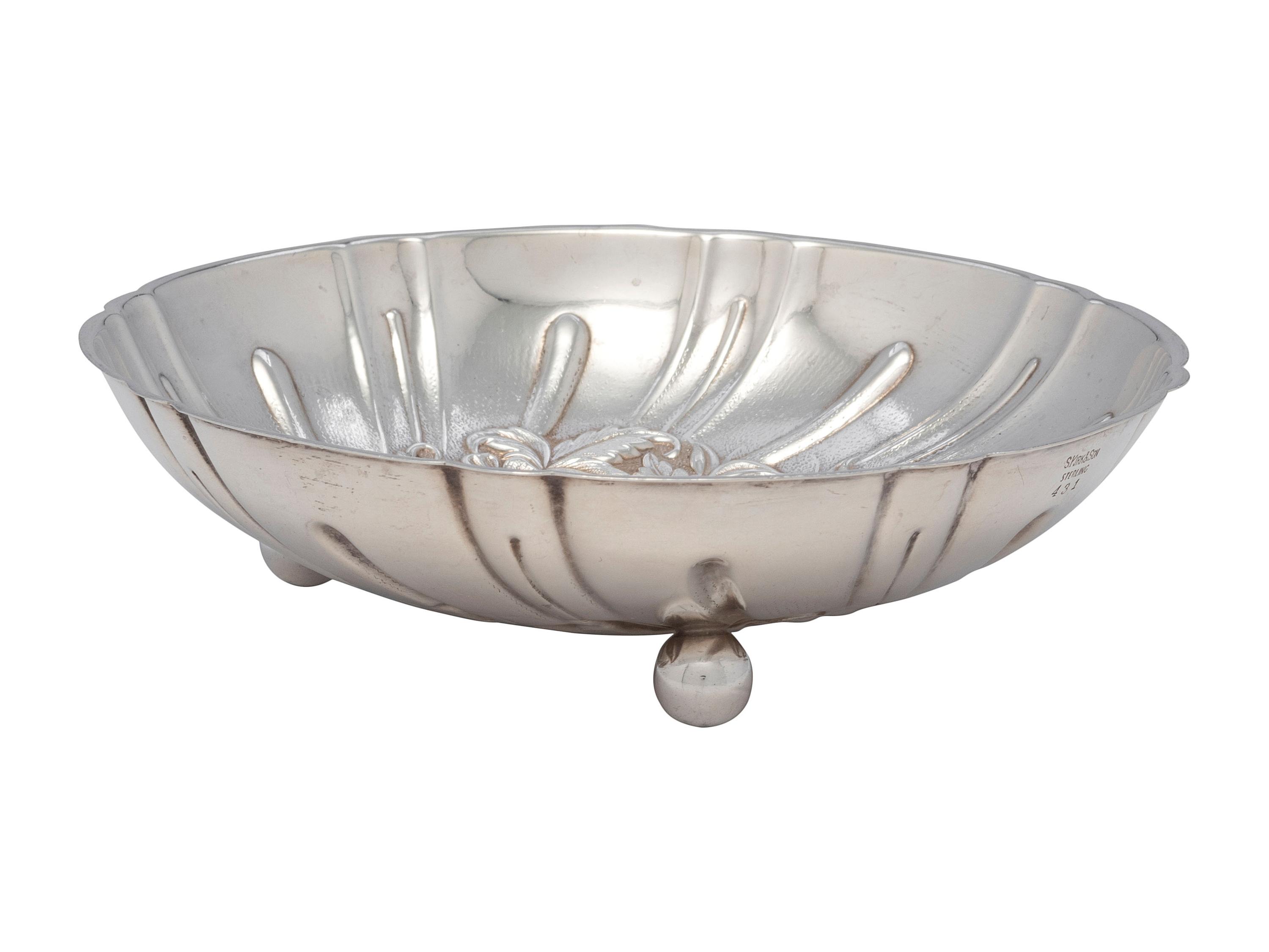 An American Silver Repoussé Footed Bowl