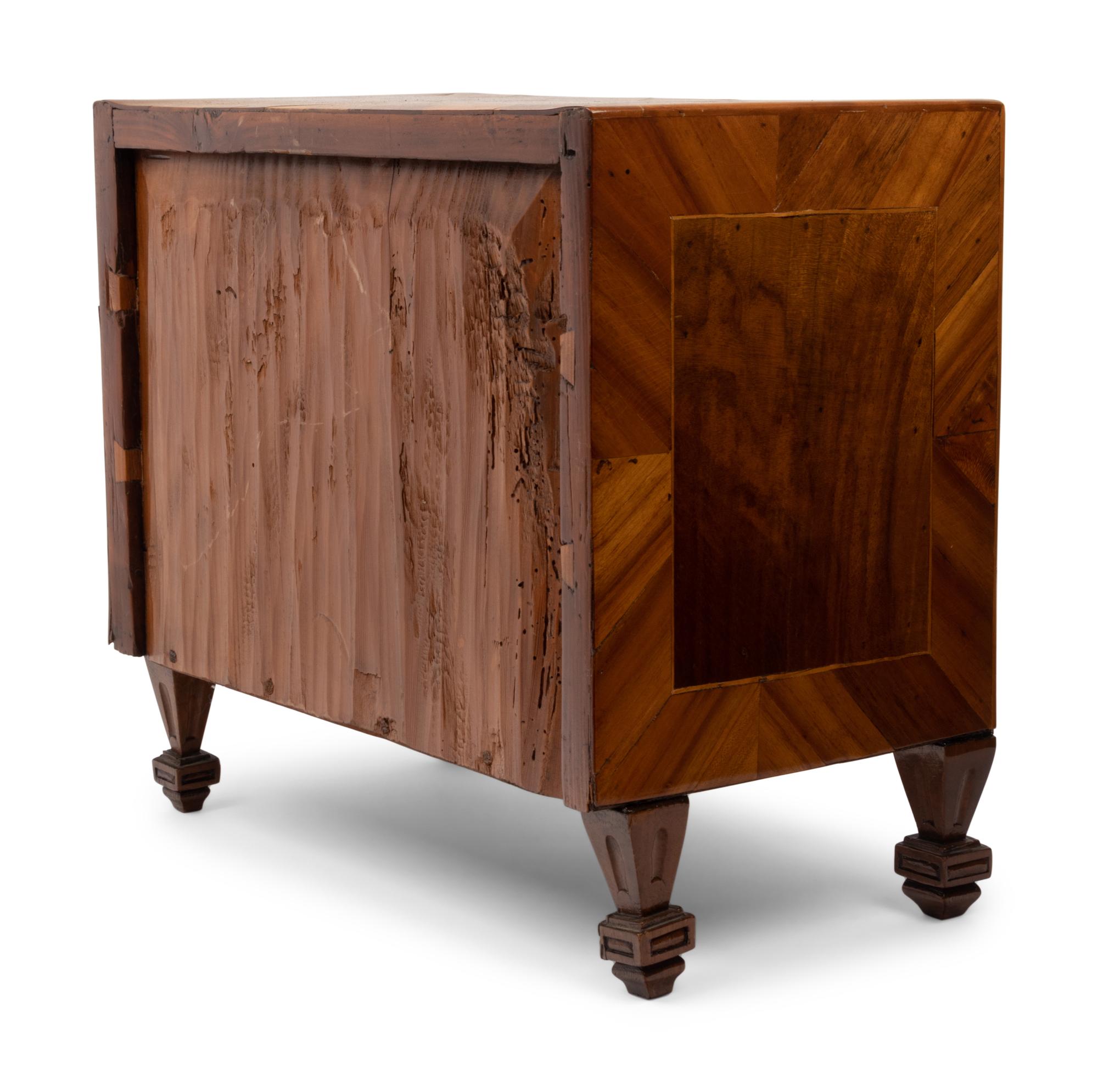 A Biedermeier Style Parquetry Diminutive Model of a Commode