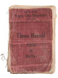 [BUSINESS]. GILBERT, Don (1919-ca 2003). Archive of Dallas Negro City Directory, Applause magazines, and personal effects of editor and businessman Don Gilbert.