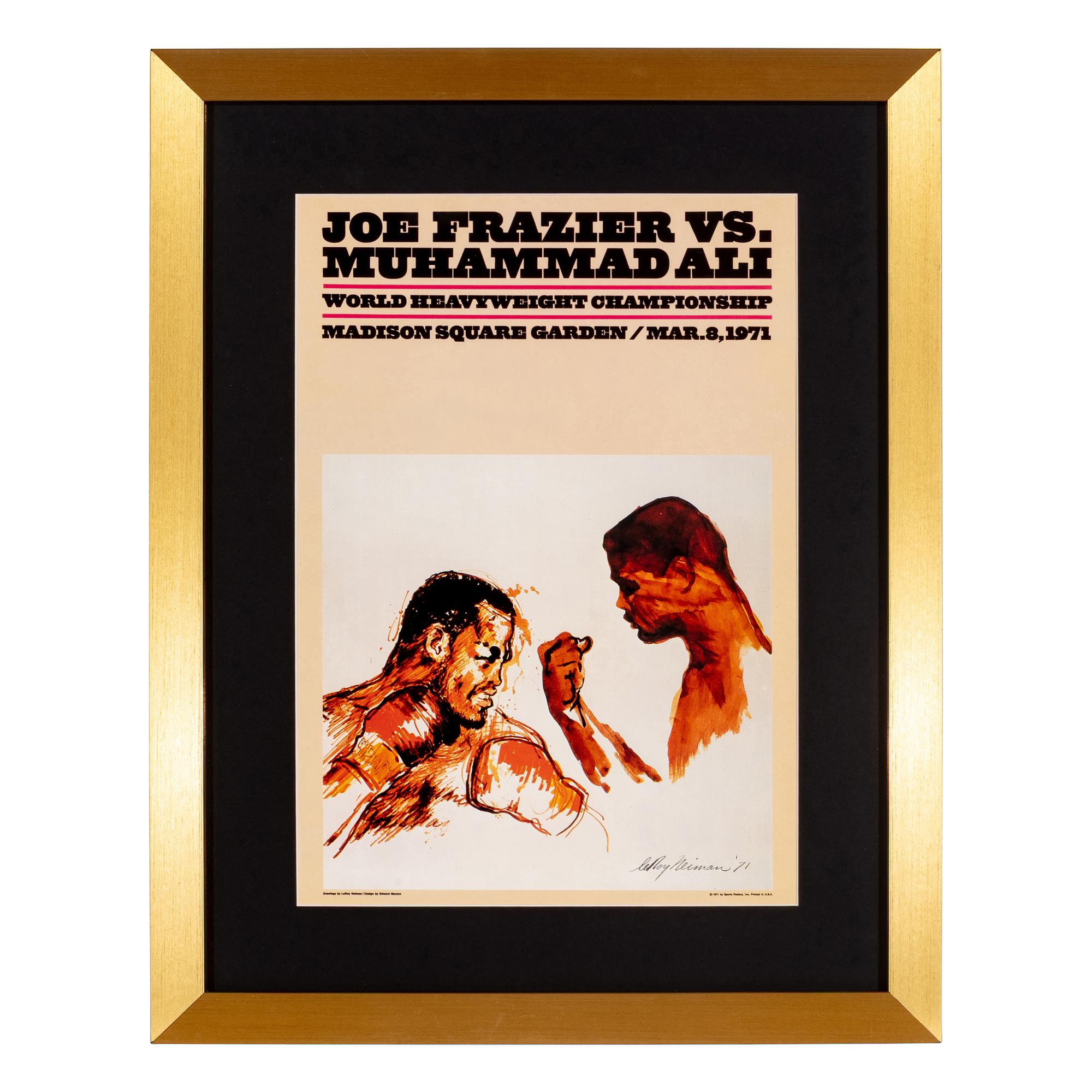 A Muhammad Ali vs Joe Frazier March 8, 1971 Signed Autograph Poster (PSA)