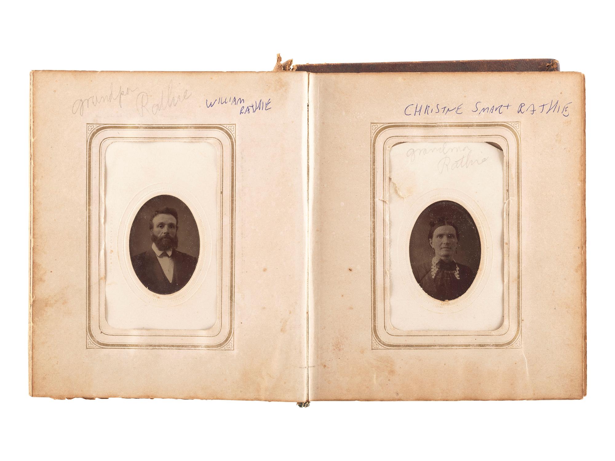 [EARLY PHOTOGRAPHY]. A collection of over 200 19th century photographs, incl. tintype of Indian Wars-era soldier.