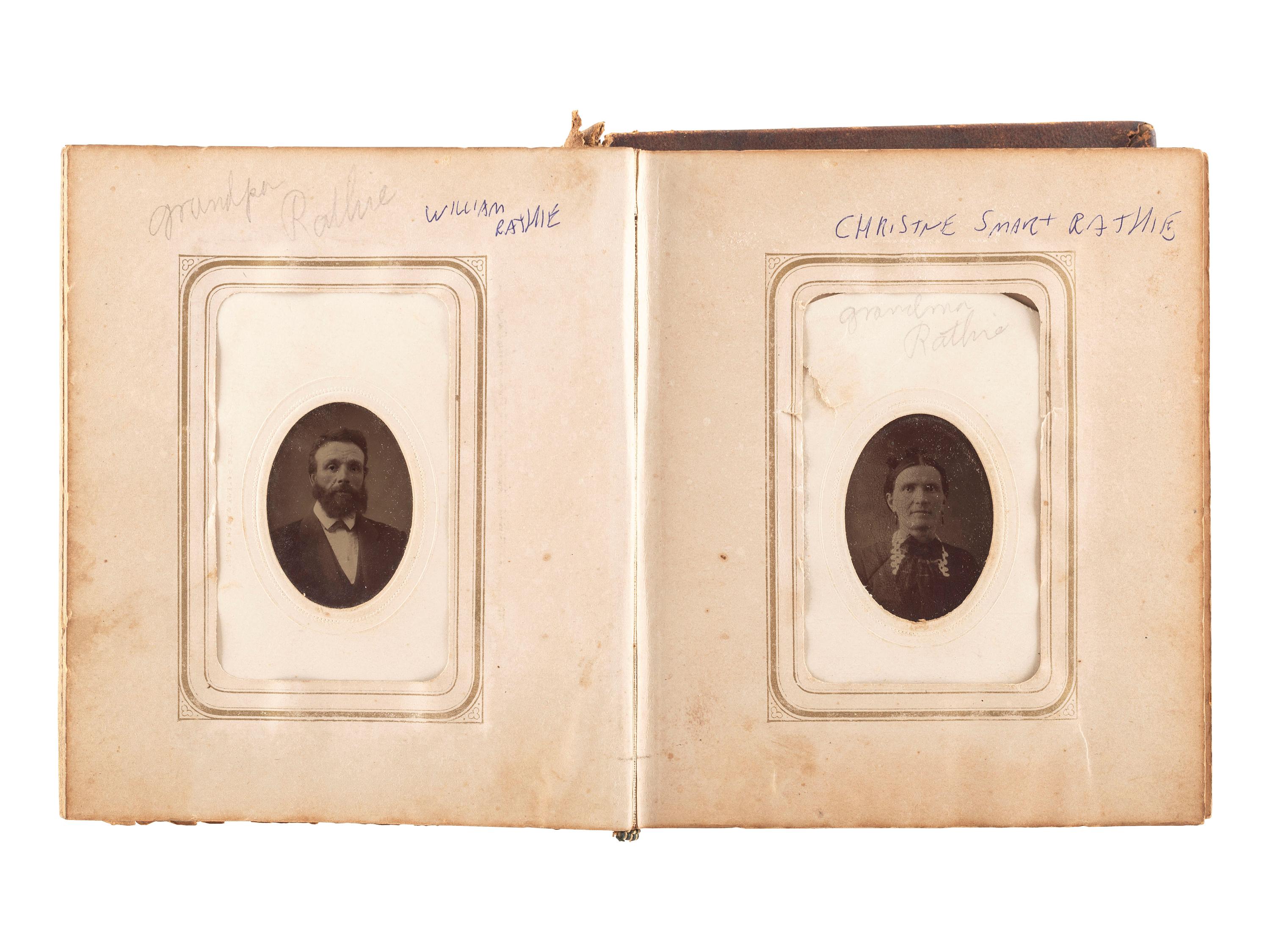 [EARLY PHOTOGRAPHY]. A collection of over 200 19th century photographs, incl. tintype of Indian Wars-era soldier.